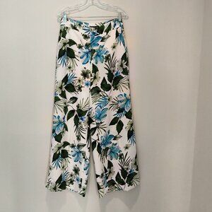 Banana Republic High Waist Tropical Floral Wide Leg Pants Trousers NWT Size 6